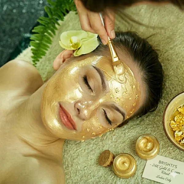 Manual gold facial treatment in Scarborough at Brishti's Beauty Parlour