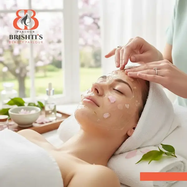 Refreshing spring facial treatment restoring glow.